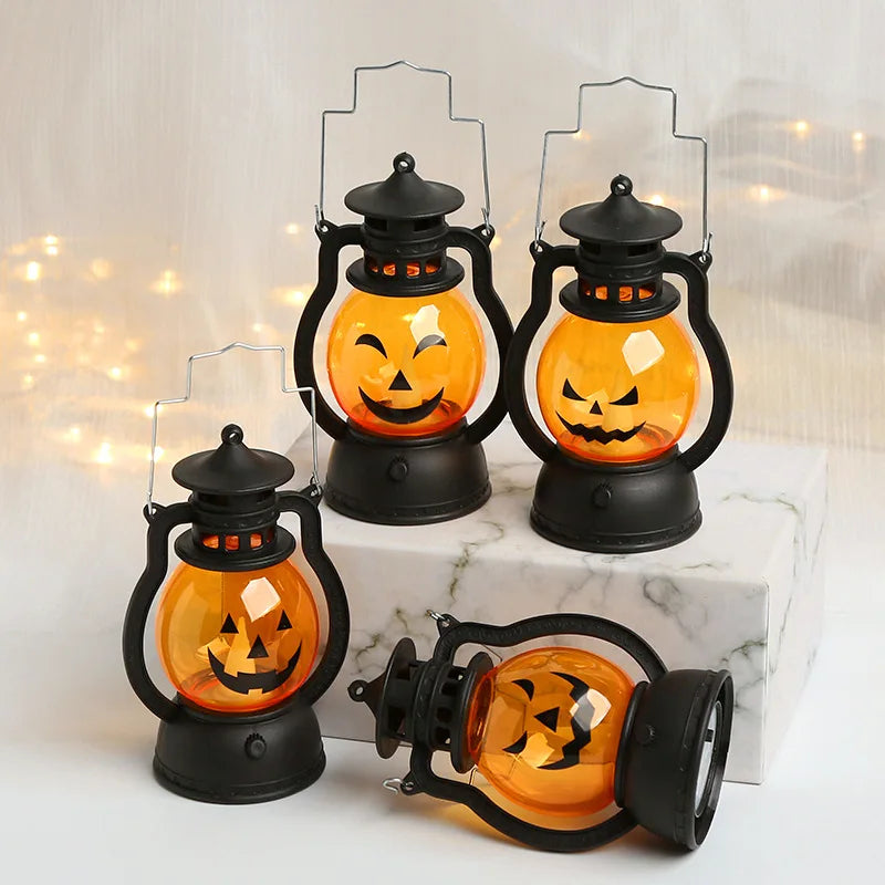 Doodad Co. LED Pumpkin Lantern — Hanging Jack-O-Lantern Accent Light