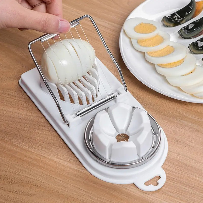Doodad Co. Multifunctional Egg Slicer — Stainless Steel, 2-in-1 Cutter