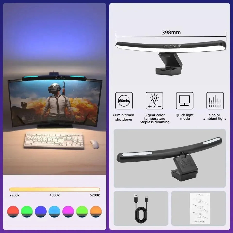 Doodad Co. Monitor Light Bar — Eye-Care RGB Screen Lamp