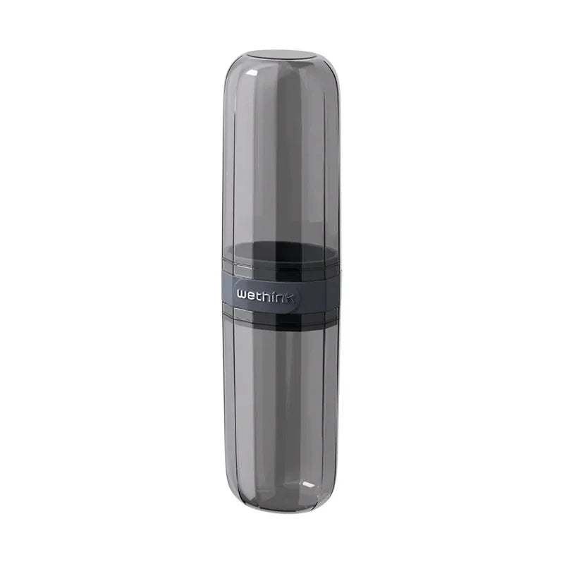 Doodad Co. Toothbrush Travel Case — Hard Shell Protection, Hygienic Clear Design