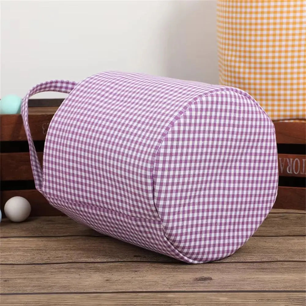 Doodad Co. Plaid Trick-or-Treat Tote — Large Capacity Candy Basket, Halloween Essential