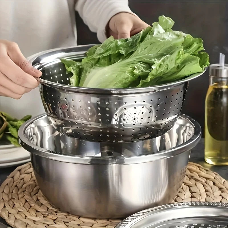 Doodad Co. 3-in-1 Mixing Bowl & Grater Set
