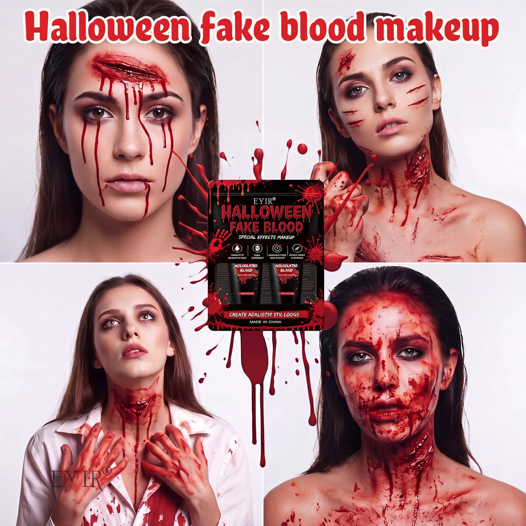 Doodad Co. Realistic SFX Blood Gel — 2-Pack Costume Makeup, Zombie & Vampire Ready