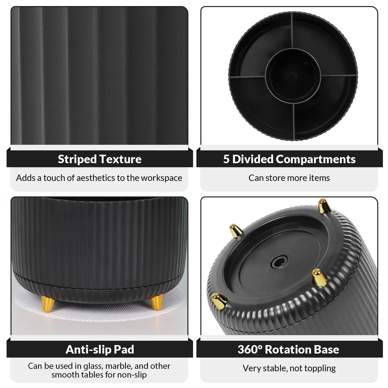 Doodad Co. 360° Rotating Desk Organizer