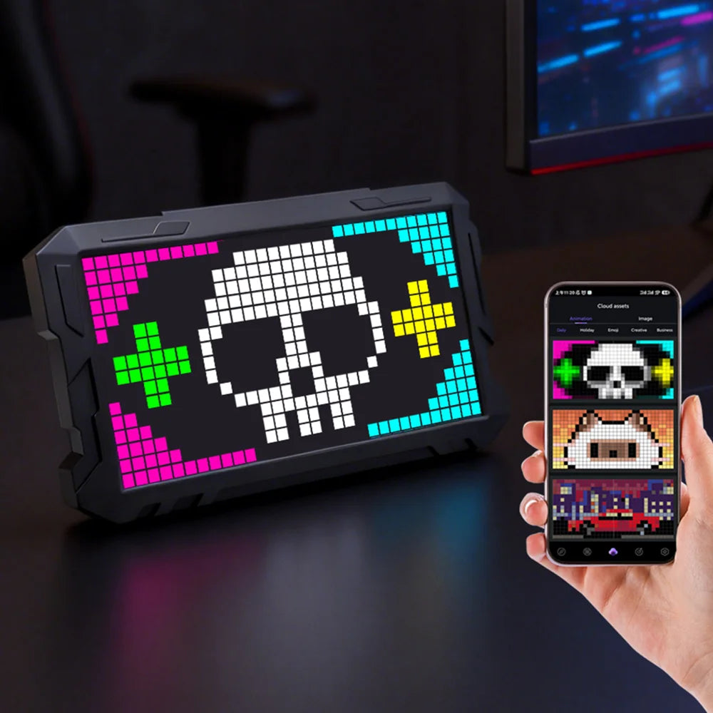 Doodad Co. Pixel Art LED Display — DIY Alarm Clock & Mood Light