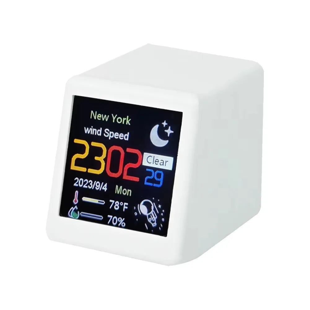 Doodad Co. Smart Desktop Weather Station — Temperature, Humidity & Time Display