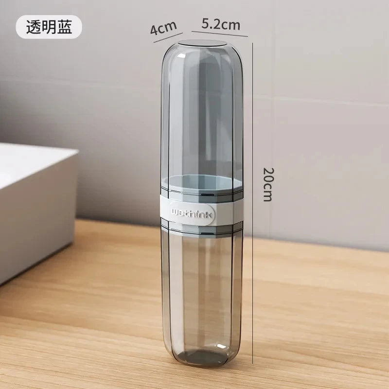 Doodad Co. Toothbrush Travel Case — Hard Shell Protection, Hygienic Clear Design