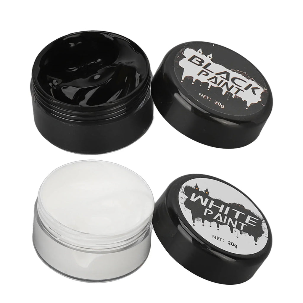 Doodad Co. Black & White Face Paint Kit — Highly Pigmented, DIY Cosplay Body Art