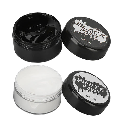 Doodad Co. Black & White Face Paint Kit — Highly Pigmented, DIY Cosplay Body Art