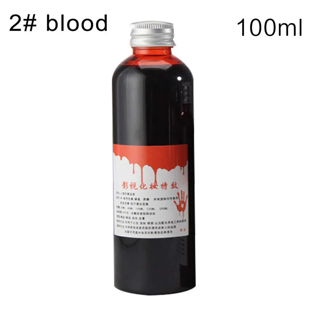 Doodad Co. Fake Blood Bottle — Realistic Cosplay Prop, Easy-Pour Halloween Gore