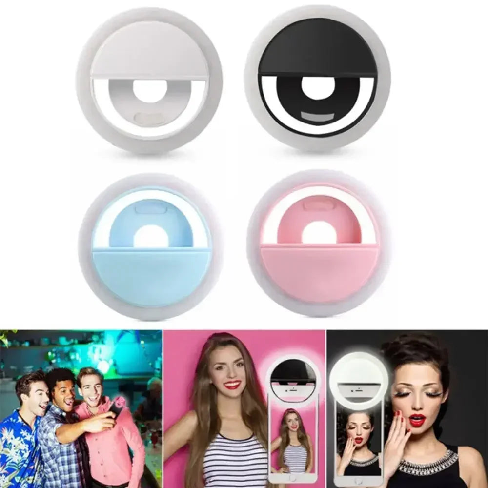 Doodad Co. LED Selfie Ring Light — Clip-On, USB Rechargeable