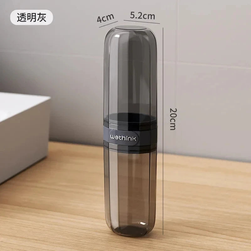 Doodad Co. Toothbrush Travel Case — Hard Shell Protection, Hygienic Clear Design