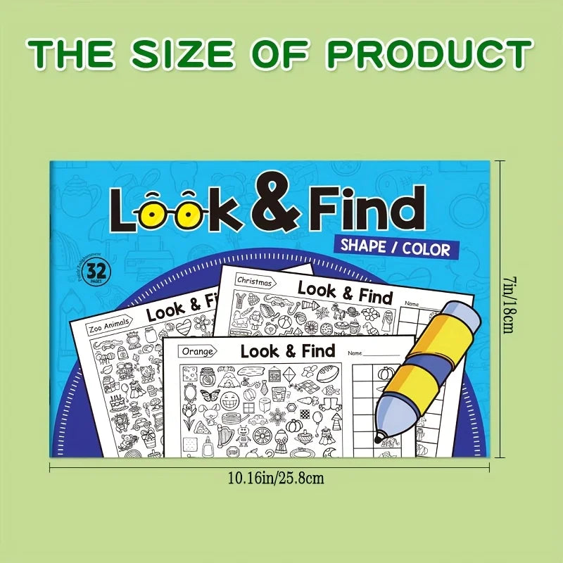 Doodad Co. Hidden Objects Coloring Book — Interactive, 100+ Activity Pages