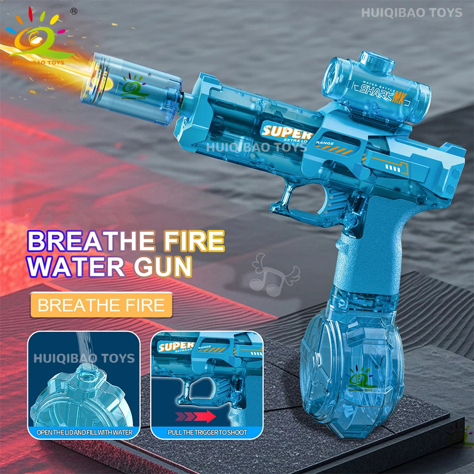 Doodad Co. Automatic Water Blaster — Flame-Light Effect, Electric Pulse Action