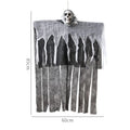 Doodad Co. Glow-in-the-Dark Hanging Ghost — Skeleton Skull Gauze Prop, Eerie Outdoor Decor