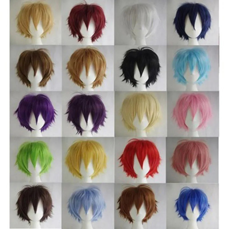 Doodad Co. Cosplay Costume Wig — Heat-Resistant Fiber, 12-Inch Anime Style