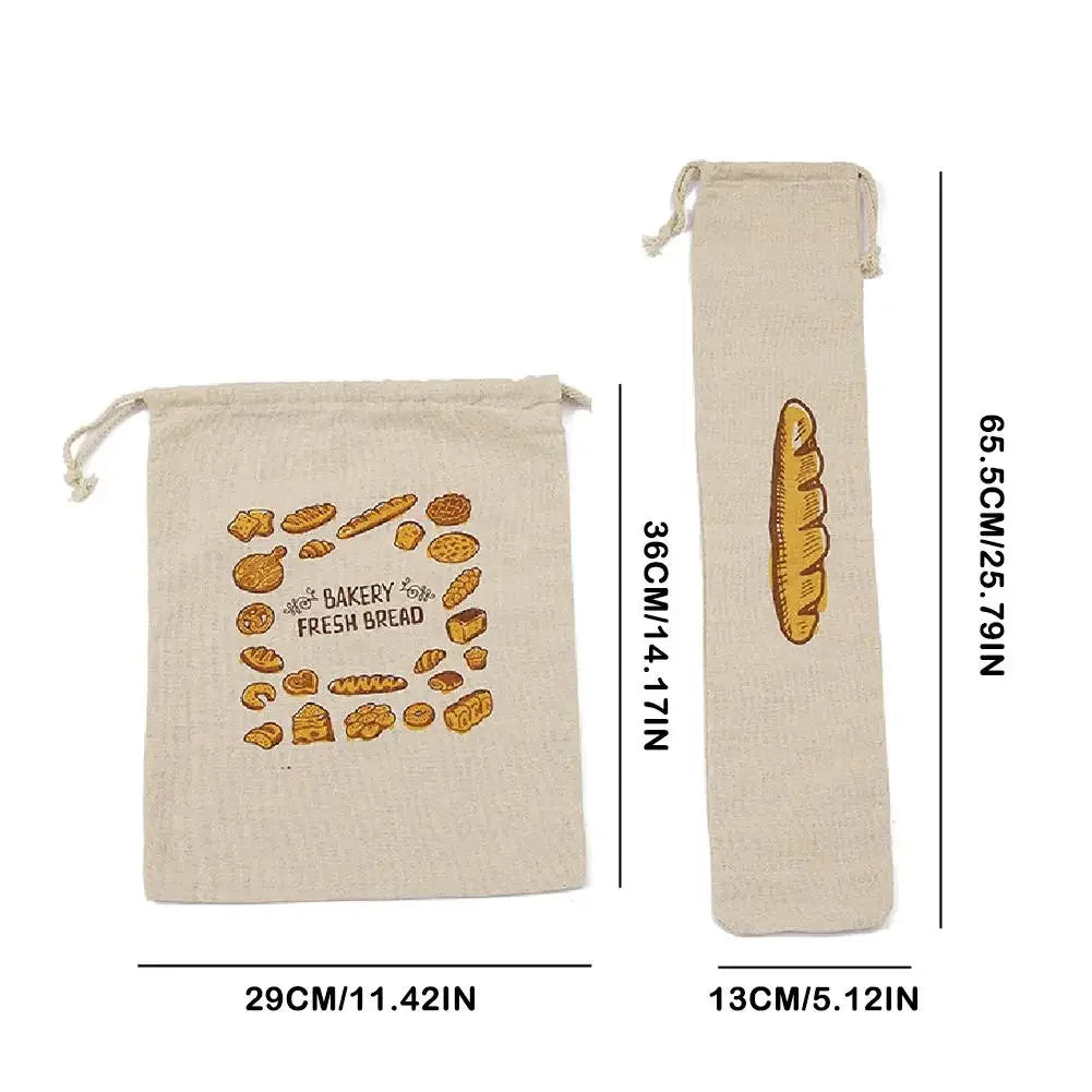 Doodad Co. Linen Bread Bags — Reusable, Washable Storage