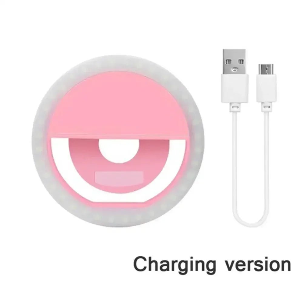 Doodad Co. LED Selfie Ring Light — Clip-On, USB Rechargeable
