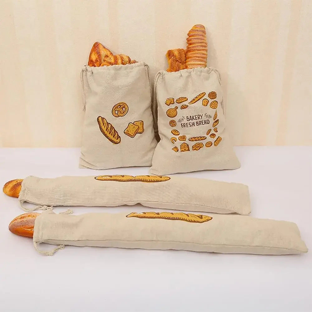 Doodad Co. Linen Bread Bags — Reusable, Washable Storage