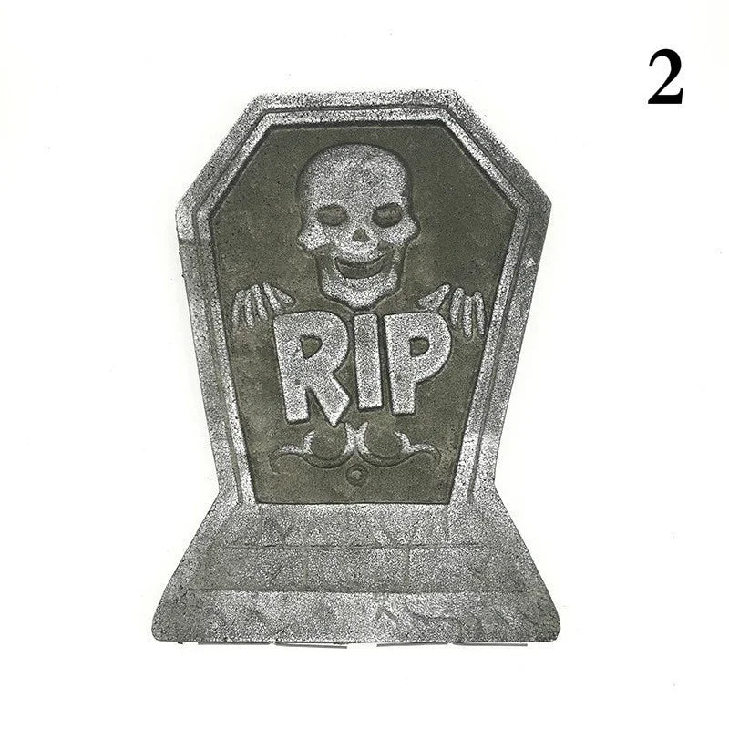 Doodad Co. RIP Tombstone Yard Stake — Lightweight Foam Prop, Spooky Graveyard Decor