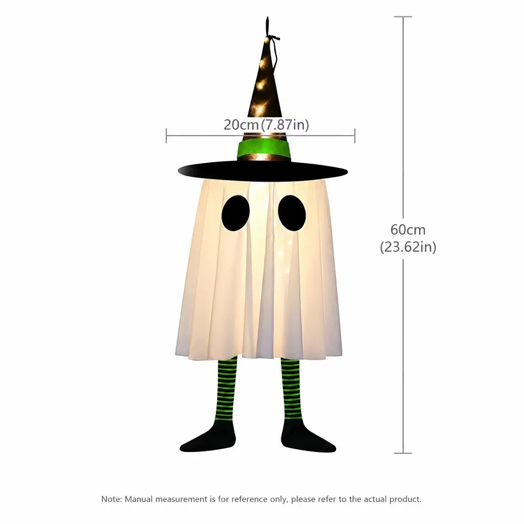 Doodad Co. Luminous Witch Ghost Lights — LED Hanging Pendant, 3-Pack