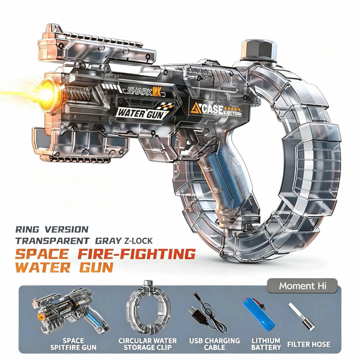 Doodad Co. Electric Water Gun — Automatic, Light-Up Effects