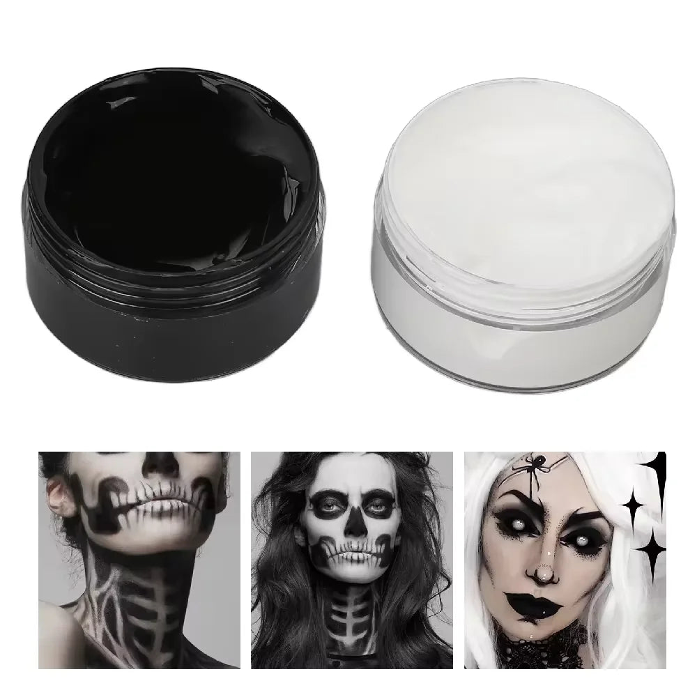 Doodad Co. Black & White Face Paint Kit — Highly Pigmented, DIY Cosplay Body Art