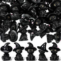 Doodad Co. Black Cat Mini Figurines — Gothic Resin, Tabletop Micro-Decor