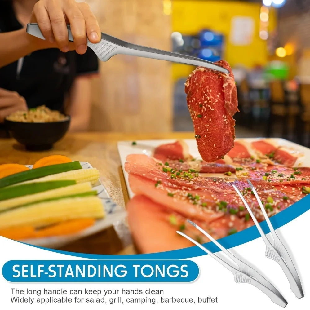 Doodad Co. Stainless Steel Food Tongs — Multi-Purpose, BBQ Ready