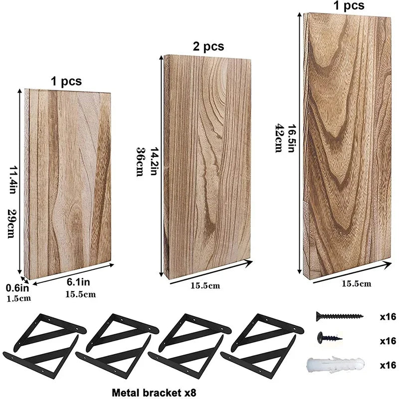 Doodad Co. Floating Wall Shelves — Wooden, Multi-Room Storage