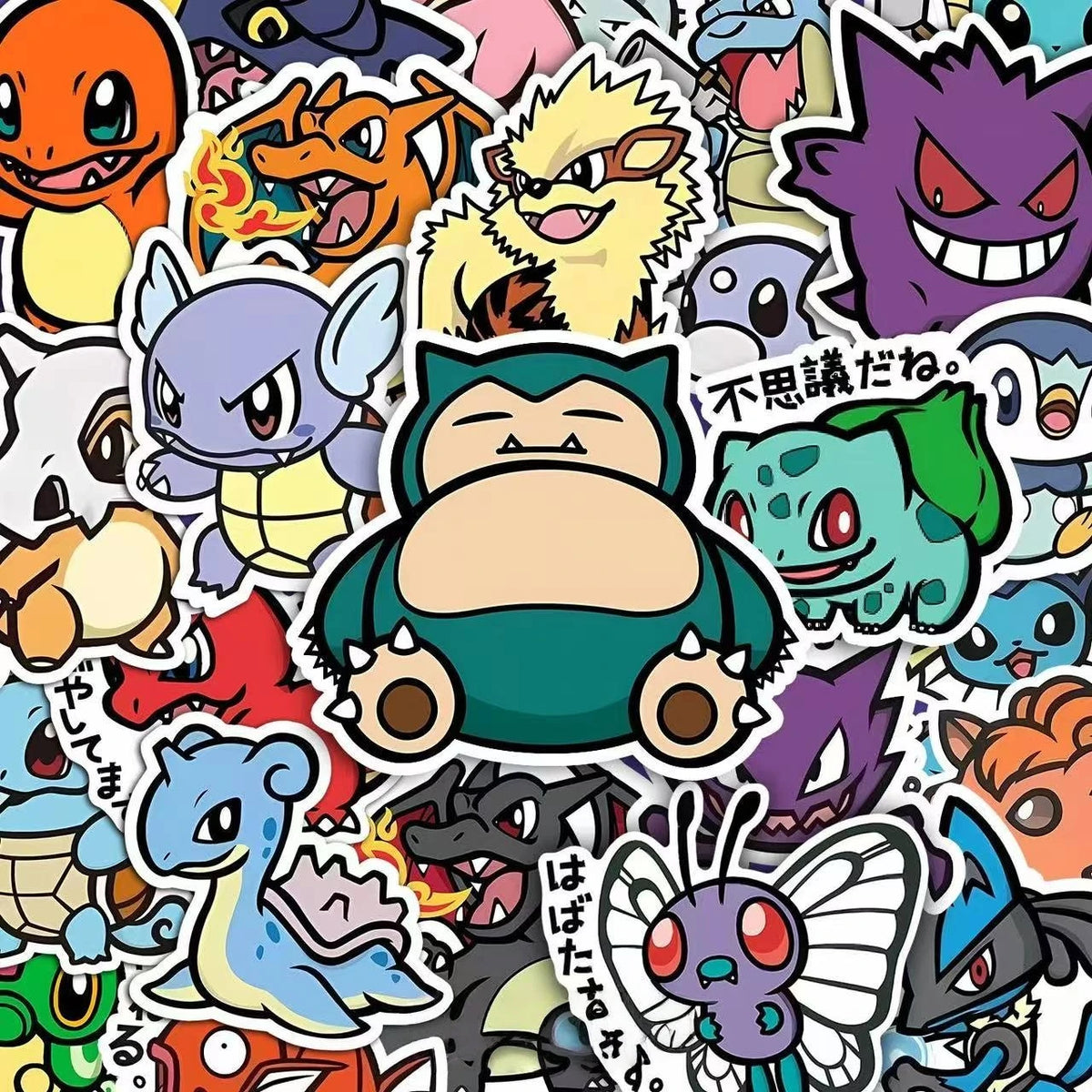 Doodad Co. Anime Character Stickers — 56-Piece Set, Waterproof Decals