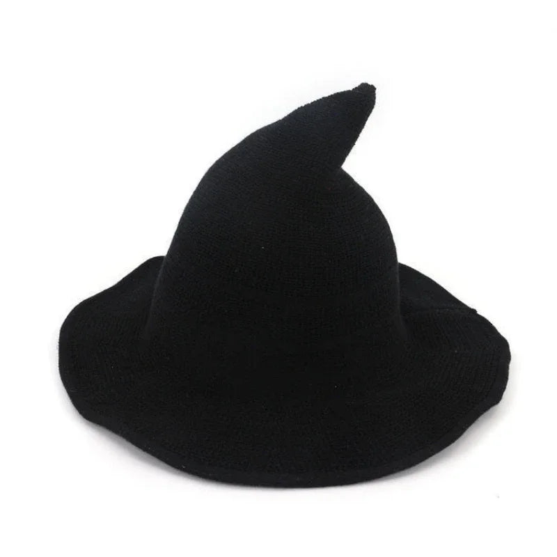 Doodad Co. Knit Witch Hat — Cozy Wool Blend, Vintage Halloween Costume Accessory
