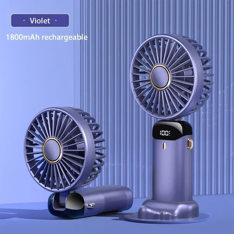 Doodad Co. Portable Neck Fan — 5-Speed, USB Rechargeable