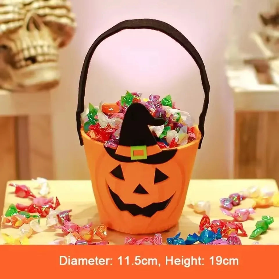 Doodad Co. Kids Trick-or-Treat Bucket Bag — Portable Candy Basket, Halloween Party Must-Have