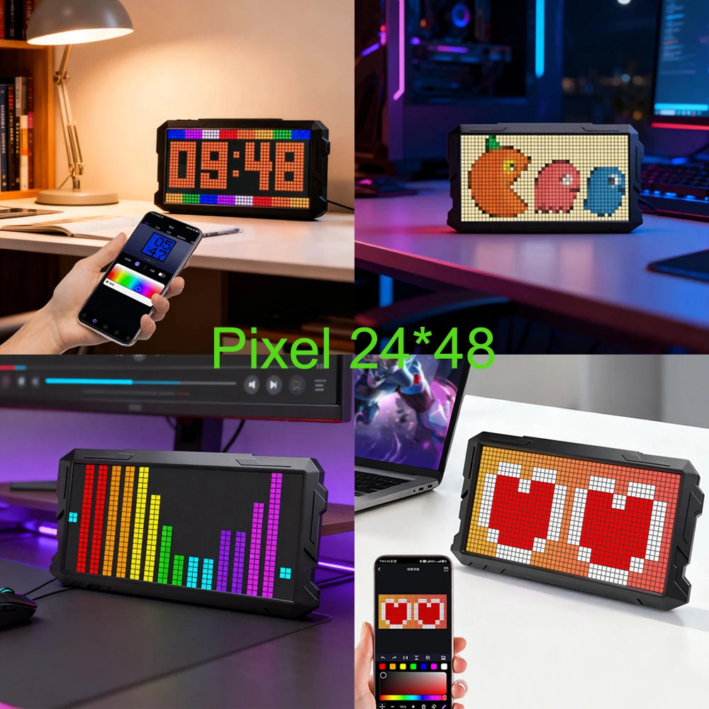 Doodad Co. Pixel Art LED Display — DIY Alarm Clock & Mood Light
