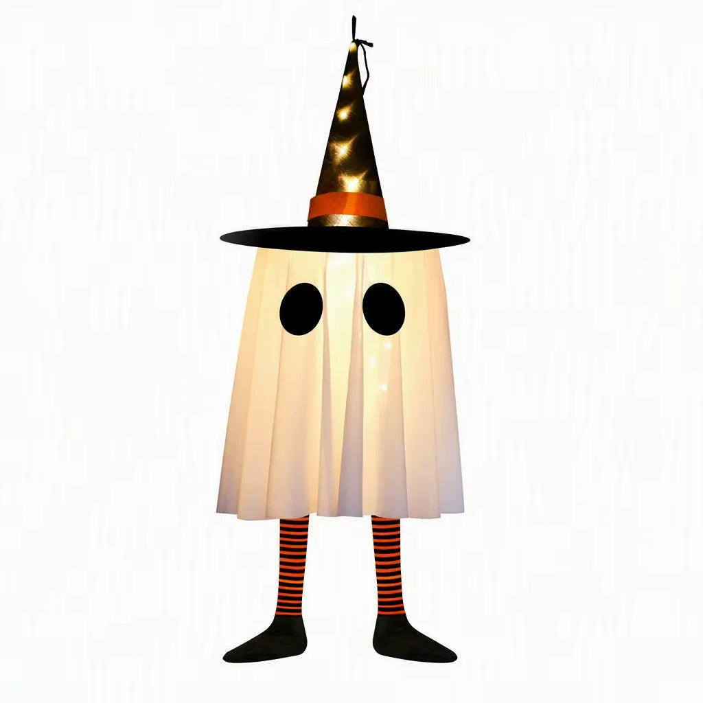 Doodad Co. Luminous Witch Ghost Lights — LED Hanging Pendant, 3-Pack