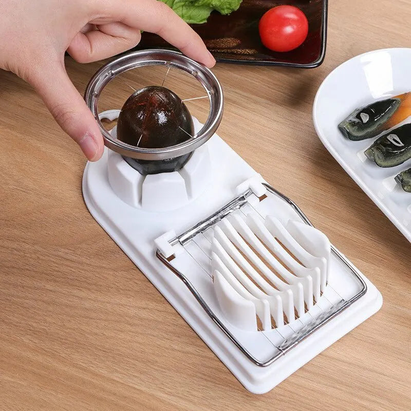 Doodad Co. Multifunctional Egg Slicer — Stainless Steel, 2-in-1 Cutter