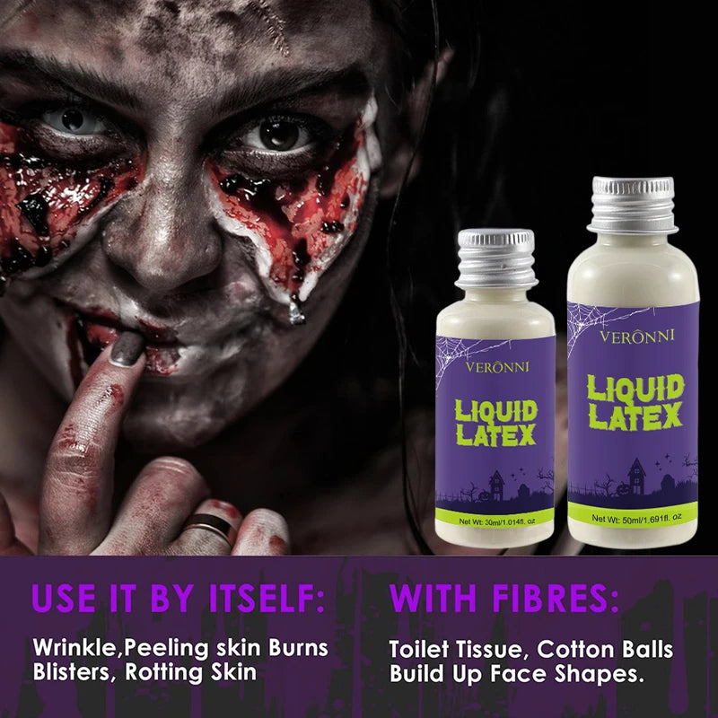 Doodad Co. Liquid Latex SFX Kit — Scars, Wounds & Prosthetics, Pro Halloween Makeup