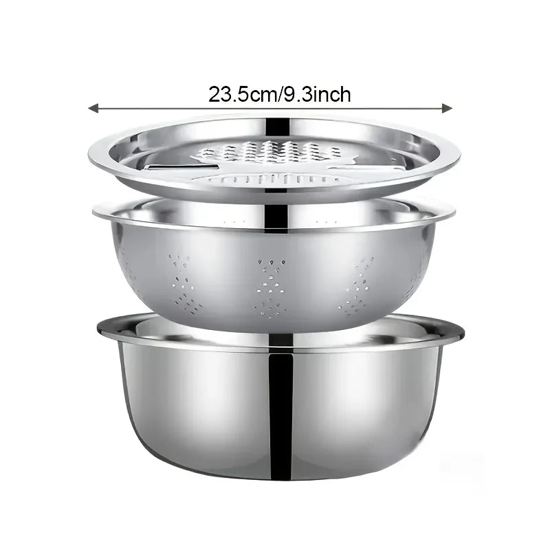 Doodad Co. 3-in-1 Mixing Bowl & Grater Set