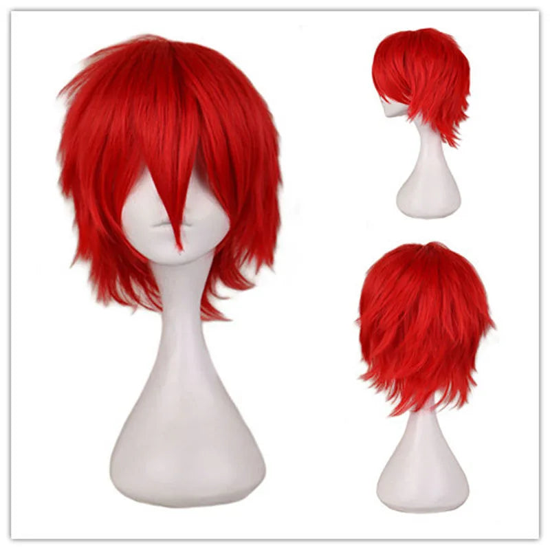 Doodad Co. Cosplay Costume Wig — Heat-Resistant Fiber, 12-Inch Anime Style