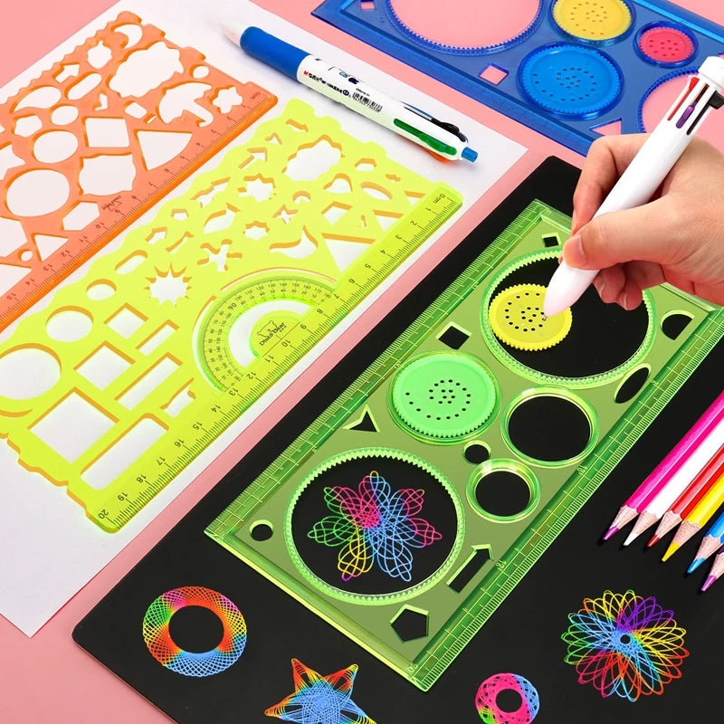 Doodad Co. Spirograph Drawing Set — Educational, Multiple Stencils