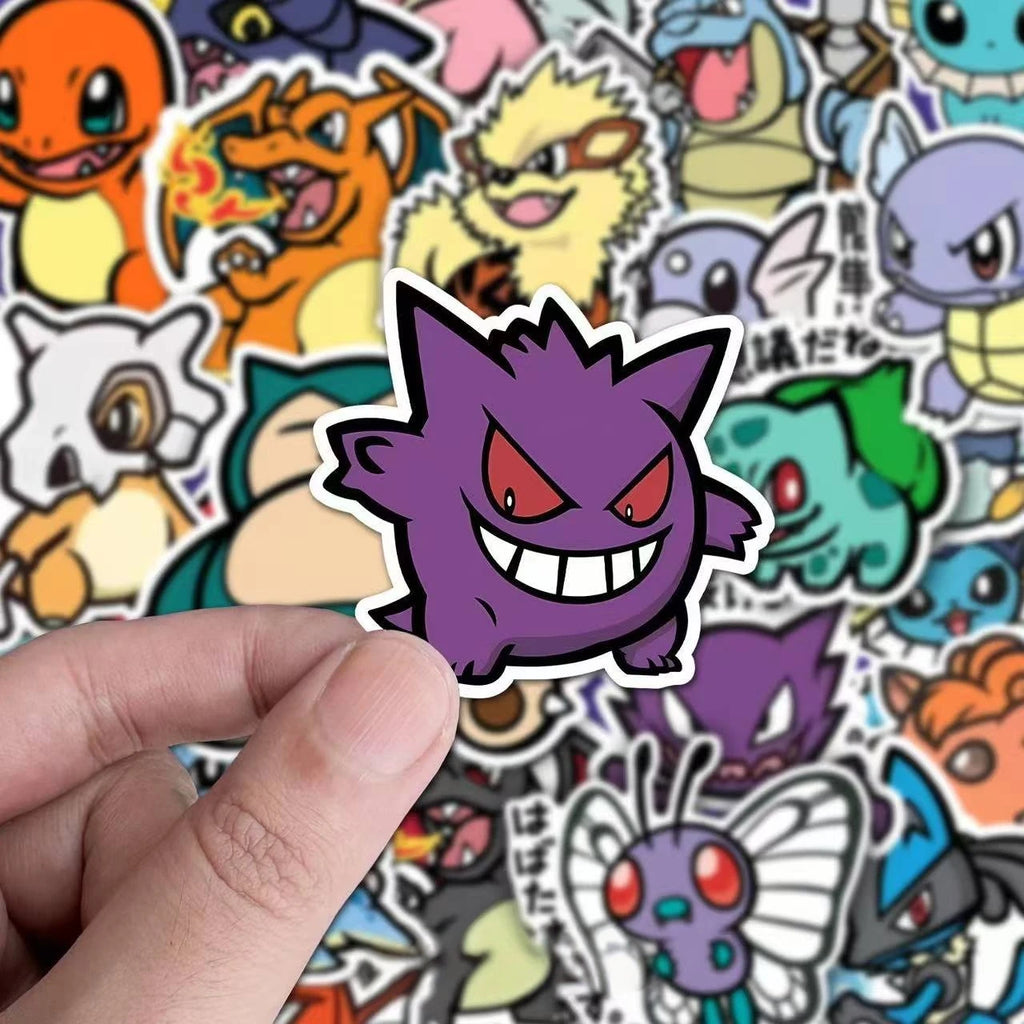 Doodad Co. Anime Character Stickers — 56-Piece Set, Waterproof Decals