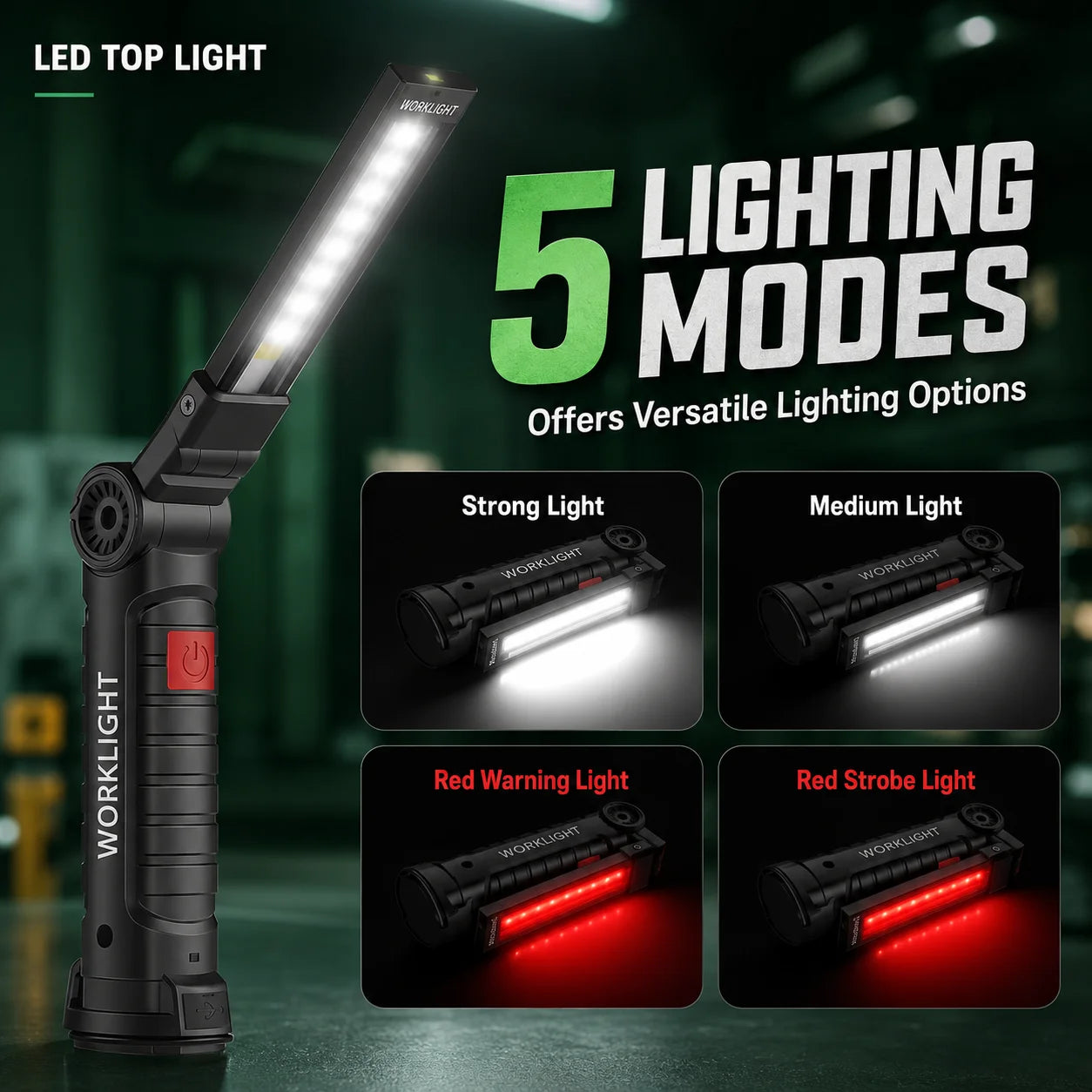 Doodad Co. Magnetic Rechargeable Work Light