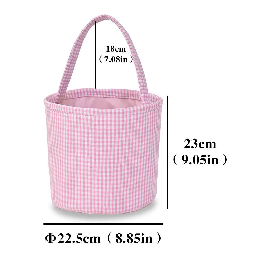 Doodad Co. Plaid Trick-or-Treat Tote — Large Capacity Candy Basket, Halloween Essential