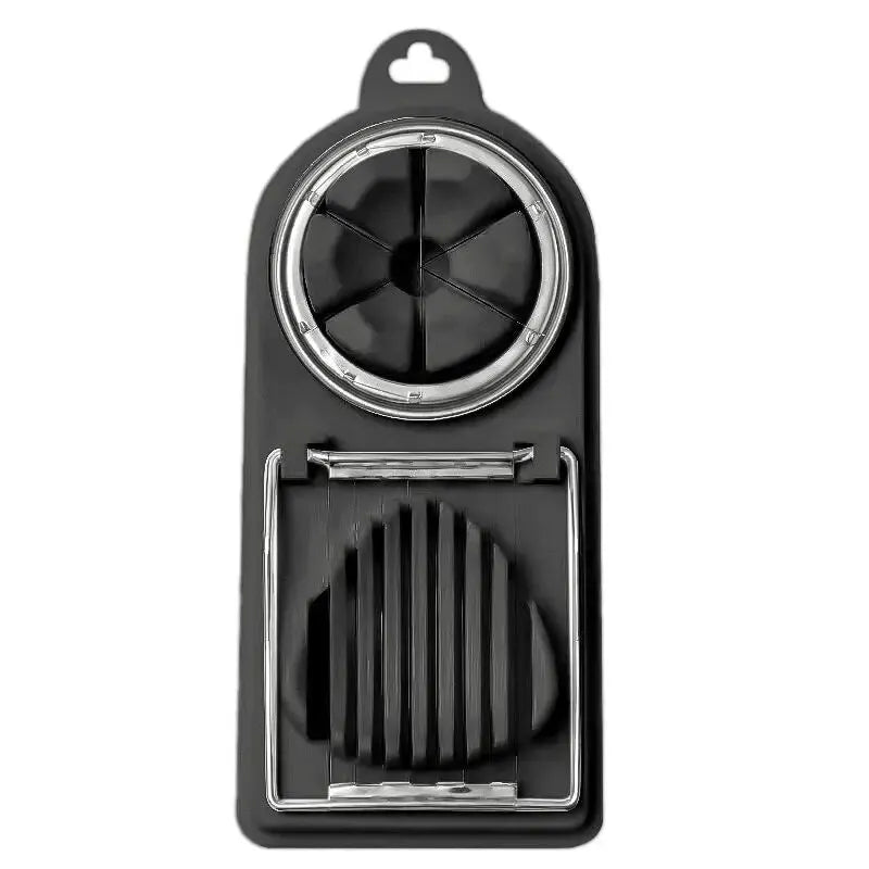 Doodad Co. Multifunctional Egg Slicer — Stainless Steel, 2-in-1 Cutter