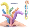 Doodad Co. Pop Tube Fidget Toys — Heavy-Duty, 4-Piece Set