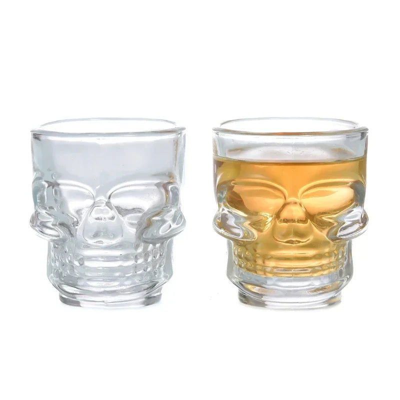 Doodad Co. Skull Shot Glass — Crystal-Clear Cup, Party Bar Essential