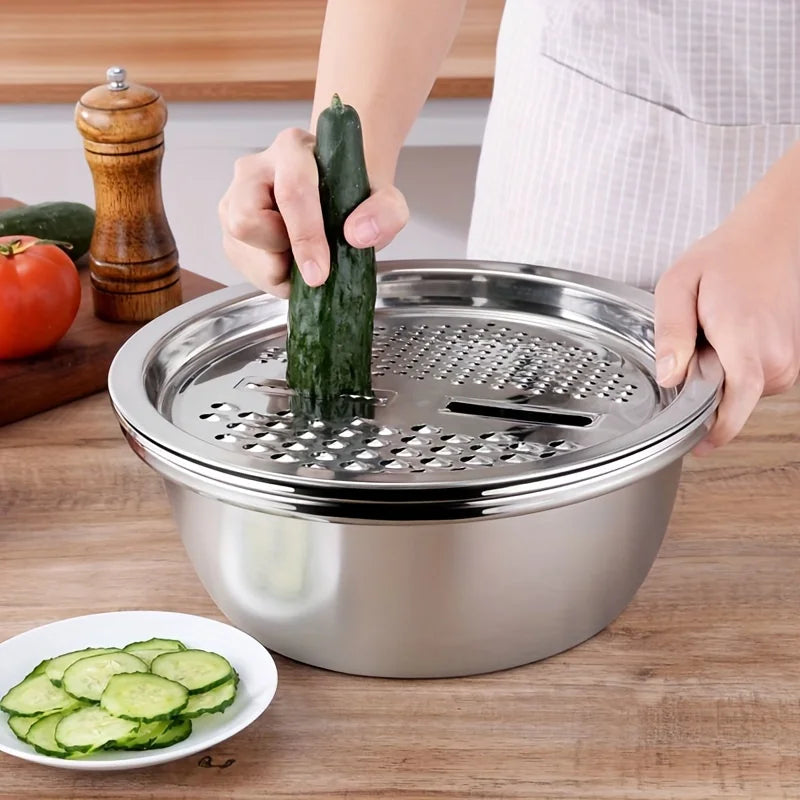 Doodad Co. 3-in-1 Mixing Bowl & Grater Set