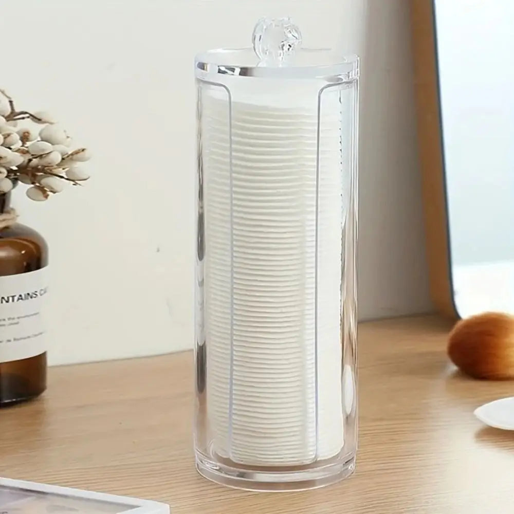 Doodad Co. Cotton Swab Storage Box — Clear Acrylic, Portable Case