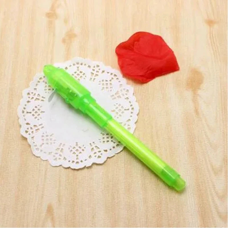 Doodad Co. Invisible Ink Spy Pen — UV Light Included, Secret Messages